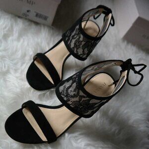 IVANKA TRUMP Daza Ankle Wrap Lace High Heel Sandals